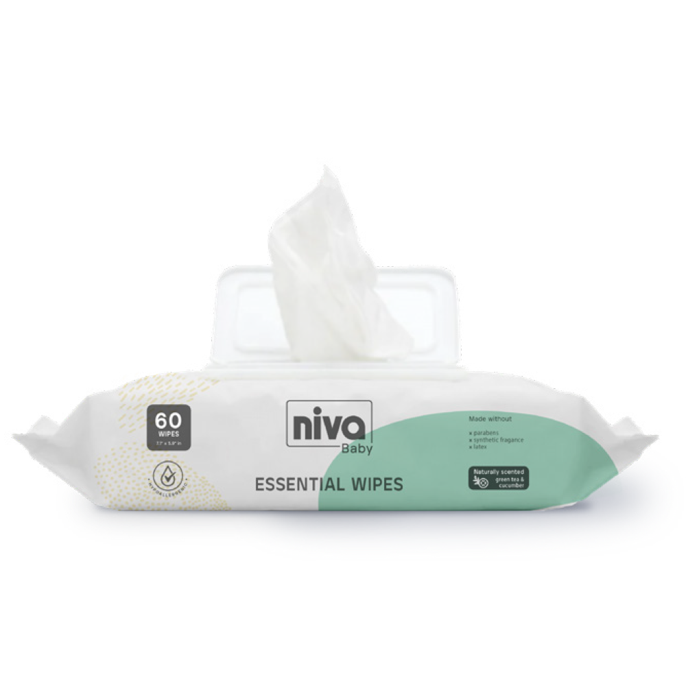 NIVA BABY WIPES GREEN TEA 60_1