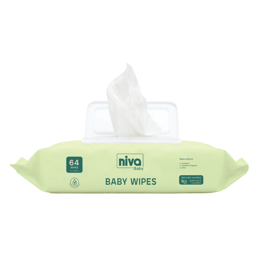 NIVA BABY WIPES GREEN TEA & CUCUMBER 64_1