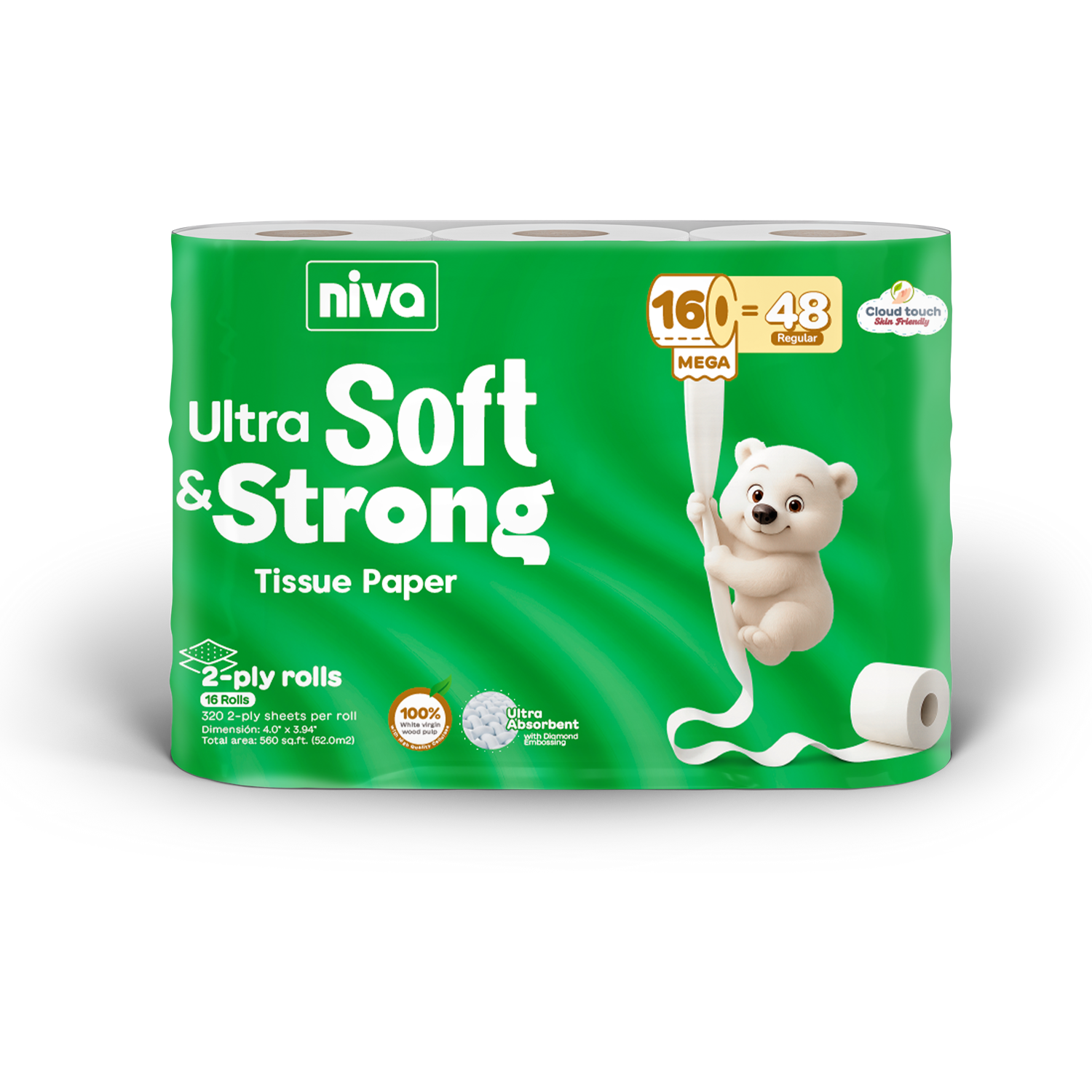 02 - Niva Ultra Soft & Strong Toilet Tissue x 16 Rolls