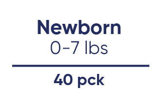 Newborn 0-7 lbs 40 pck