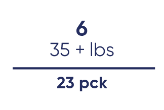 (6) 35 + lbs 23 pck