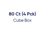 80ct 4pck cube box